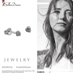 SilberDream Ohrstecker Knoten 925 Sterling Silber Ohrring SDO8214J