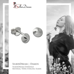 SilberDream Ohrstecker Niete rund 925 Sterling Silber Ohrring SDO8210J