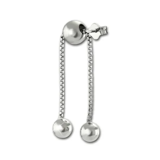 SilberDream Ohrstecker Ohrhänger Kugeln glänzend 925 Silber SDO6715J