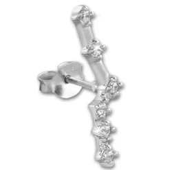 SilberDream Ohrstecker Ranke Zirkonia weiß 925er Silber Damen SDO466W