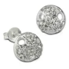SilberDream Ohrstecker Rund Zirkonia weiß 925er Silber Ohrring SDO8028W