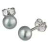 SilberDream Ohrstecker Süßwasser Perle 5mm grau 925er Silber SDO105K