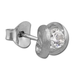 SilberDream Ohrstecker synthetischer Zirkonia weiß Ohrring SDO242W