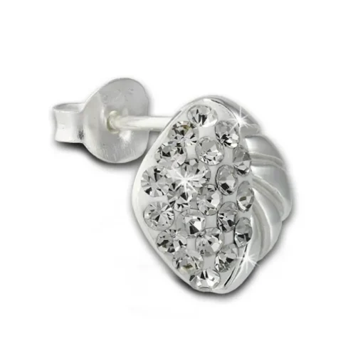 SilberDream Ohrstecker Viereck Zirkonia weiß 925er Silber Ohrring SDO8027W