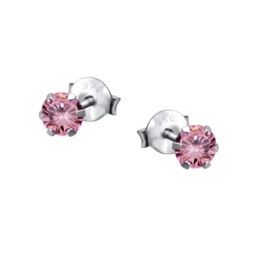 SilberDream Ohrstecker Zirkonia rosa 925 Silber Ohrring SDO8503A