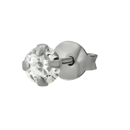 SilberDream Ohrstecker Zirkonia weiß 4mm Silber 925 Ohrring SDO8504W