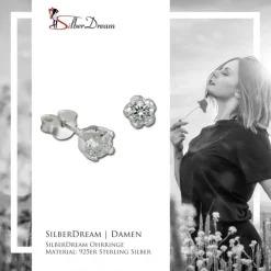 SilberDream Ohrstecker Zirkonia weiß 5mm 925 Silber Ohrring SDO8505W