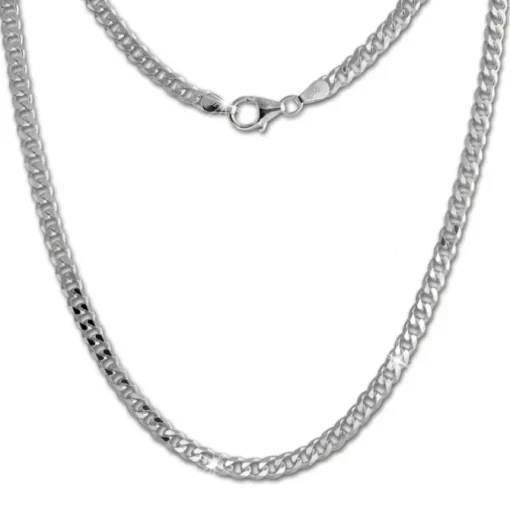 SilberDream Panzer Kette facettiert 925 Sterling Silber Unisex 50cm SDK26950J