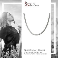 SilberDream Panzerkette 925 Sterling Silber Halskette 70cm Kette SDK20070