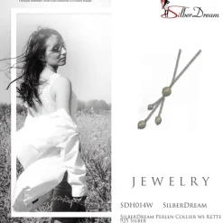 SilberDream Perlen Collier ws Kette 925 Silber SDH014W