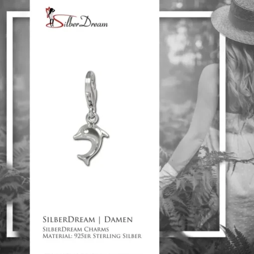 SilberDream Pico Charm Delfin Silber Charms Armband Anhänger FC509