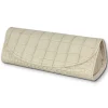 SilberDream Reiseschmuckbox Croco Echtleder creme Schmuckbox dreieckig LB173W