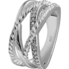 SilberDream Ring Bandring gedreht Zirkonia weiß Gr.62 aus 925er Silber SDR411W62