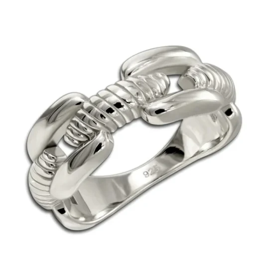 SilberDream Ring Bandring massiv Gr.56 Silberring aus 925er Silber SDR415J56