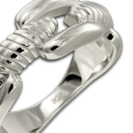 SilberDream Ring Bandring massiv Gr.56 Silberring aus 925er Silber SDR415J56