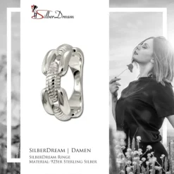 SilberDream Ring Bandring massiv Gr.56 Silberring aus 925er Silber SDR415J56