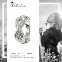 SilberDream Ring Bandring massiv Gr.60 Silberring aus 925er Silber SDR415J60