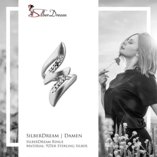 SilberDream Ring Blitz Gr.54 Sterling 925er Silber SDR405J54