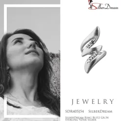 SilberDream Ring Blitz Gr.54 Sterling 925er Silber SDR405J54