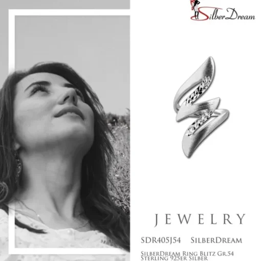 SilberDream Ring Blitz Gr.54 Sterling 925er Silber SDR405J54