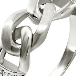 SilberDream Ring Chain Zirkonia weiß Gr.58 aus 925er Silber SDR422W58