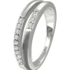 SilberDream Ring Double Zirkonia weiß Gr.62 aus 925er Silber SDR416W62
