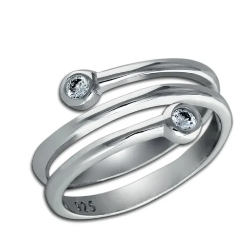 SilberDream Ring Dream Zirkonia weiß Gr.58 Sterling 925er Silber SDR406W58