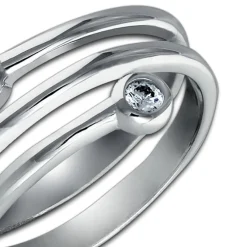 SilberDream Ring Dream Zirkonia weiß Gr.58 Sterling 925er Silber SDR406W58