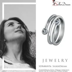 SilberDream Ring Dream Zirkonia weiß Gr.56 Sterling 925er Silber SDR406W56