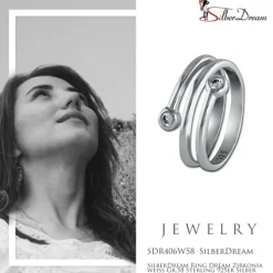 SilberDream Ring Dream Zirkonia weiß Gr.58 Sterling 925er Silber SDR406W58