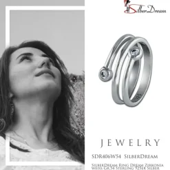 SilberDream Ring Dream Zirkonia weiß Gr.54 Sterling 925er Silber SDR406W54