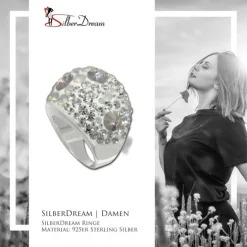 SilberDream Ring Glamour Zirkonia Gr.18 925er Silber SDR014W8