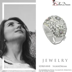 SilberDream Ring Glamour Zirkonia Gr.18 925er Silber SDR014W8