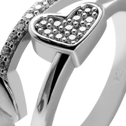 SilberDream Ring Herzen Zirkonia weiß Gr.60 aus 925er Silber Damen SDR410W60