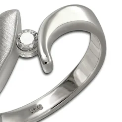SilberDream Ring Klassik Zirkonia weiß Gr.56 aus 925er Silber SDR417W56