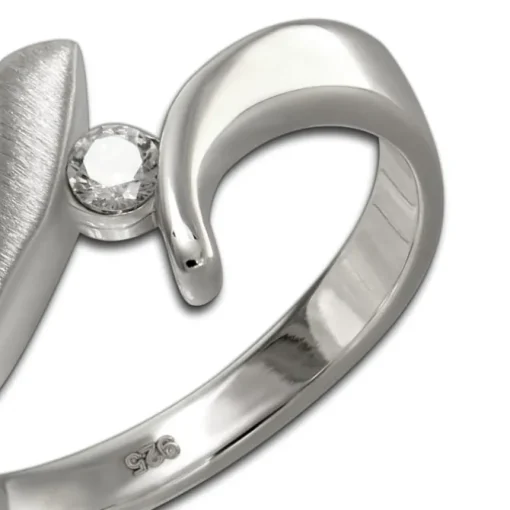 SilberDream Ring Klassik Zirkonia weiß Gr.58 aus 925er Silber SDR417W58