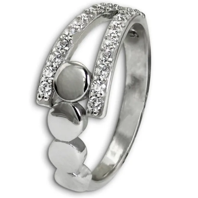SilberDream Ring Kreise Zirkonia weiß Gr.58 aus 925er Silber SDR407W58