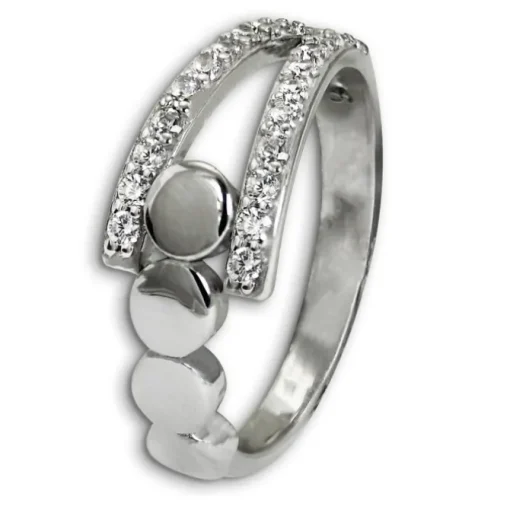 SilberDream Ring Kreise Zirkonia weiß Gr.54 aus 925er Silber SDR407W54