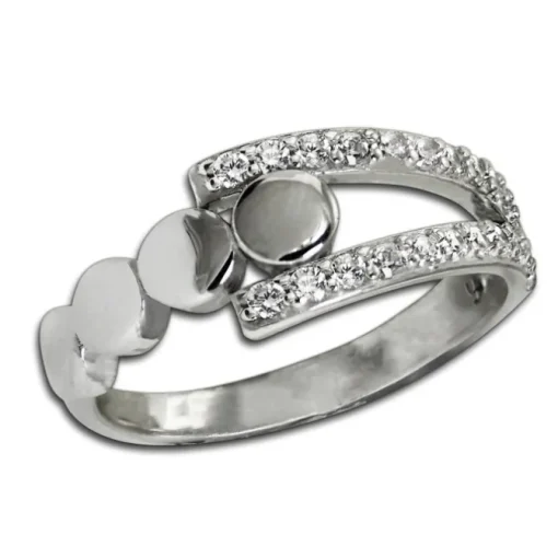 SilberDream Ring Kreise Zirkonia weiß Gr.54 aus 925er Silber SDR407W54