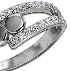 SilberDream Ring Kreise Zirkonia weiß Gr.60 aus 925er Silber SDR407W60