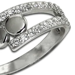 SilberDream Ring Kreise Zirkonia weiß Gr.54 aus 925er Silber SDR407W54