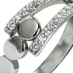 SilberDream Ring Kreise Zirkonia weiß Gr.58 aus 925er Silber SDR407W58