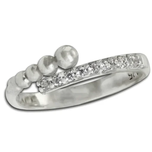 SilberDream Ring Kugeln Zirkonia weiß Gr.56 aus 925er Silber SDR409W56
