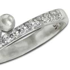 SilberDream Ring Kugeln Zirkonia weiß Gr.56 aus 925er Silber SDR409W56