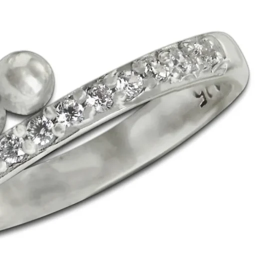SilberDream Ring Kugeln Zirkonia weiß Gr.56 aus 925er Silber SDR409W56