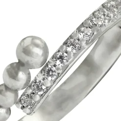 SilberDream Ring Kugeln Zirkonia weiß Gr.58 aus 925er Silber SDR409W58