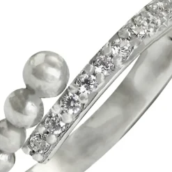SilberDream Ring Kugeln Zirkonia weiß Gr.54 aus 925er Silber SDR409W54