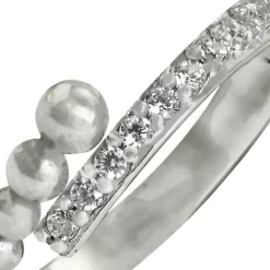 SilberDream Ring Kugeln Zirkonia weiß Gr.60 aus 925er Silber SDR409W60