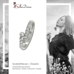 SilberDream Ring Kugeln Zirkonia weiß Gr.54 aus 925er Silber SDR409W54
