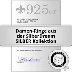 SilberDream Ring Kugeln Zirkonia weiß Gr.54 aus 925er Silber SDR409W54